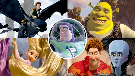 How to Train Your Dragon, Shrek Forever After, Tangled, Megamind, Toy Story 3 How to Train Your Dragon, Shrek Forever After, Tangled, Megamind, Toy Story 3